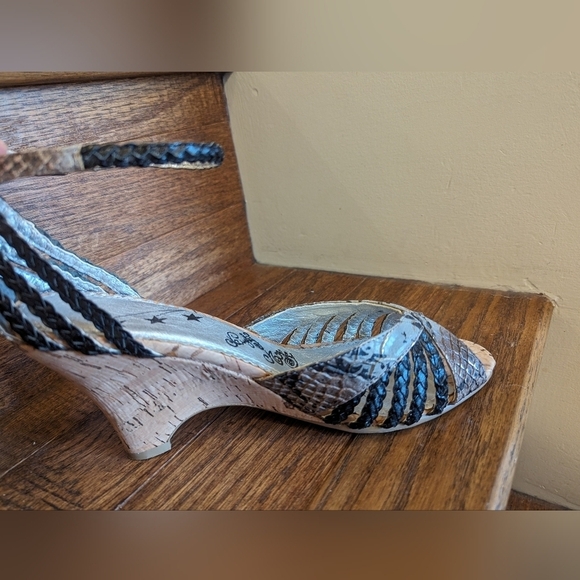 Naughty monkey cork wedge block heel Size 8.5 - Picture 3 of 15